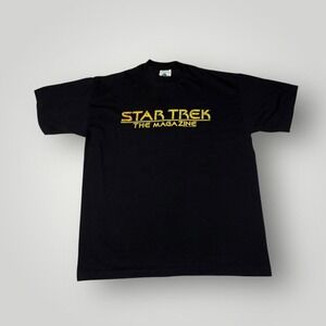 Vintage Star Trek The Magazine Shirt Mens Large Black 1998 Graphic Tee Sci-Fi